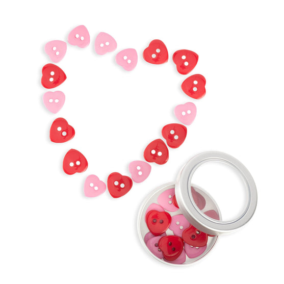 Boutons cœur - 30 pièces. - Hobbii
4