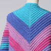 Knitted Shawl with Ridge Pattern
3