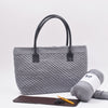 Ribbon Shopper avec Fond en Cuir
3