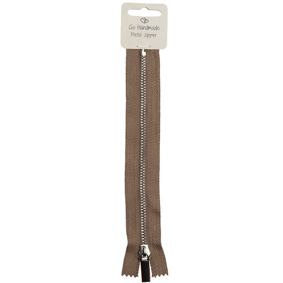 Metal Zipper - Beige - Go Handmade
1