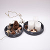 Corbeille décorative  avec fond en cuir rond - Noël
4
