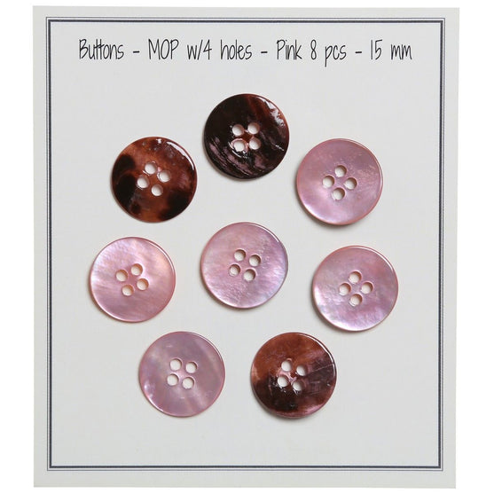 Boutons de nacre - Rose - Go Handmade
1