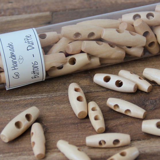 Boutons en bois allongés - 30 mm - Go Handmade
2