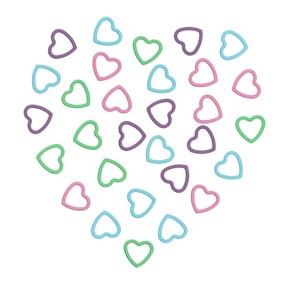 Metal stitch markers - Hearts - Hobbii
2
