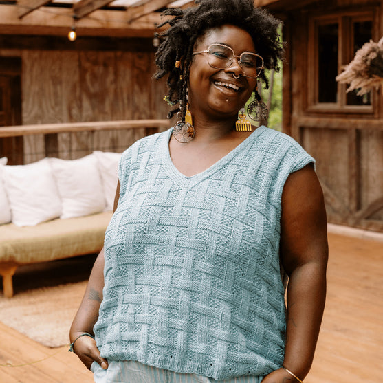 Calme Top - Sleeveless Basketweave Top
7