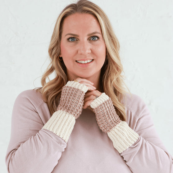 Coffee and Cream - Wrist Warmers
3