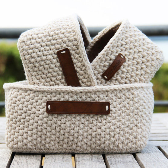 Moss Stitch Panier - Carré
5