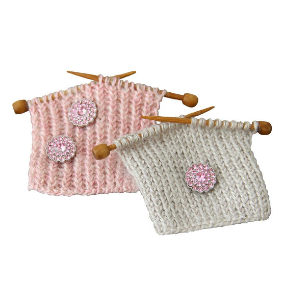 Boutons Bling - Petites Pierres - Rose- 4 pcs. - Go Handmade
4