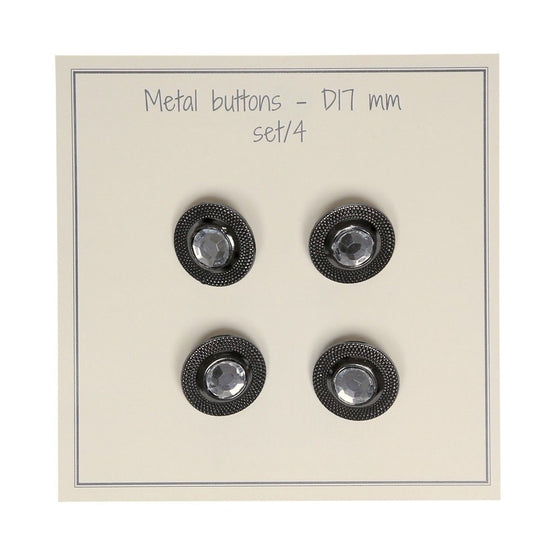 Bling Buttons - 17 mm - 4 pieces - Go Handmade
4