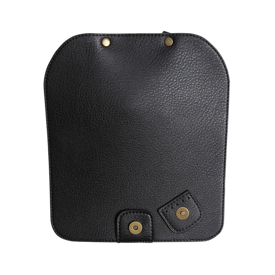 Bag Flap w/Magnetic Button - Black/Bronze - Go Handmade
4