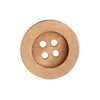Boutons en bois - Round Groove - Clairs - Go Handmade
2