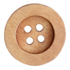 Boutons en bois - Round Groove - Clairs - Go Handmade
4