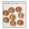 Boutons en bois - Made by Grandma  - 18 mm - Go Handmade
1