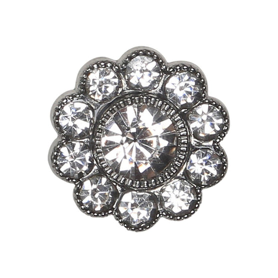 Boutons Bling - Grosses Pierres - Argent - 4 pcs. - Go Handmade
1