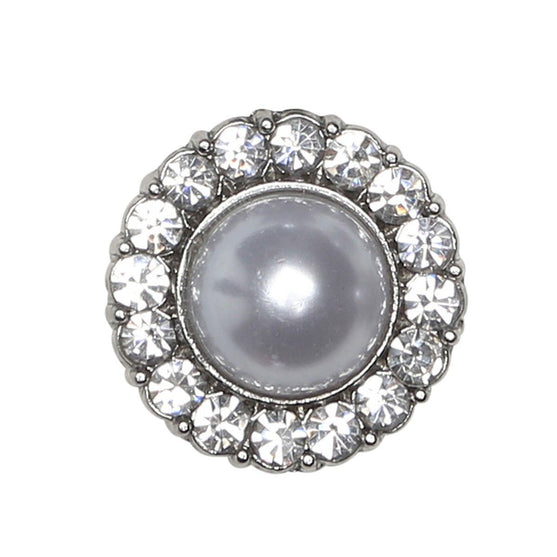 Boutons Perle avec Pierre - Argent - Plusieurs Tailles - Go Handmade
3
