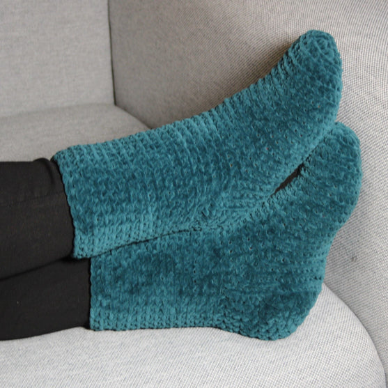 Canapé chaussettes - Chaussettes crochetées
3