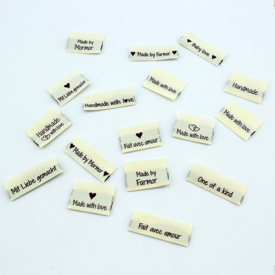10 Etiquettes - Made with love - 1 Cœur - 3,5 cm - Go Handmade
3