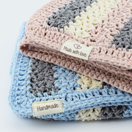 10 Etiquettes - Handmade with love - 5 cm - Go Handmade
4