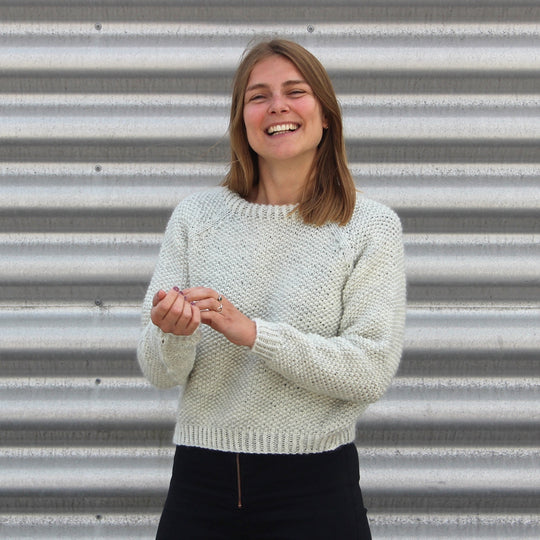 Anette Sweater in Seed Stitch