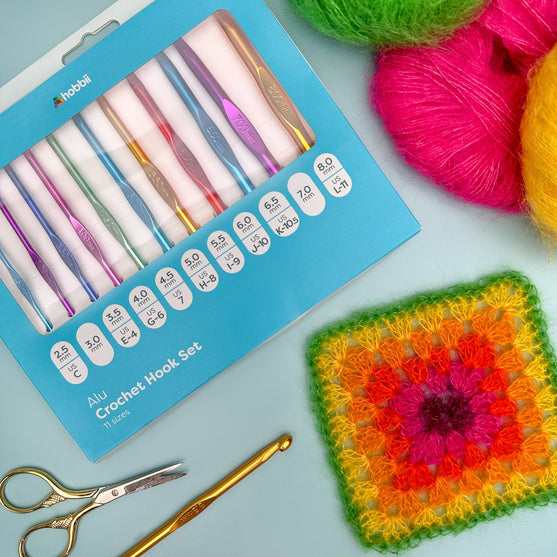 Ensemble de crochets en aluminium - 11 tailles différentes - Hobbii
4