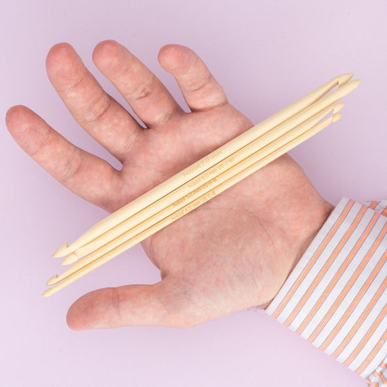 Ensemble de crochets tunisiens doubles en bambou - 20 cm - Hobbii
4