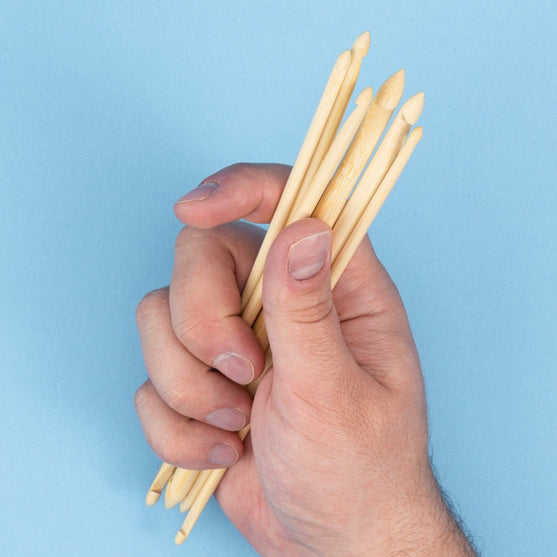 Bamboo Double Ended Tunisian Crochet Hook Set - 20 cm (8 in) - Hobbii
3