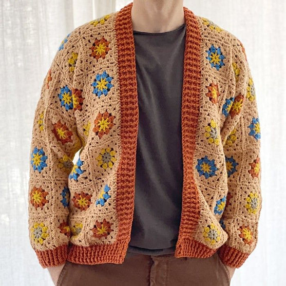 Floral Fusion - Cardigan pour homme
5