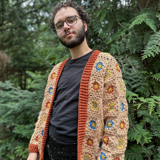 Floral Fusion - Cardigan pour homme
3