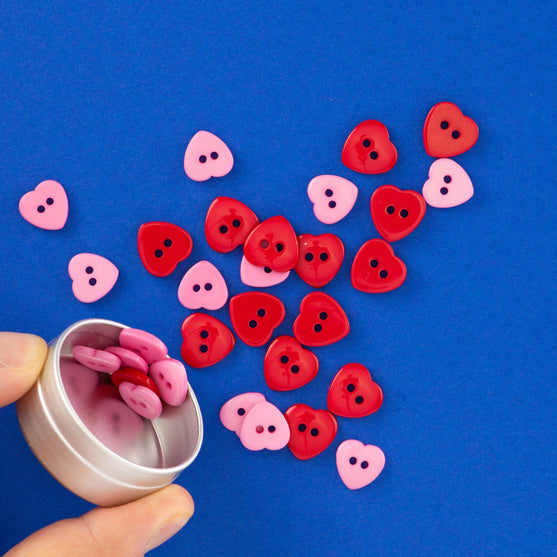 Heart Buttons - 30 pcs. - Hobbii
3