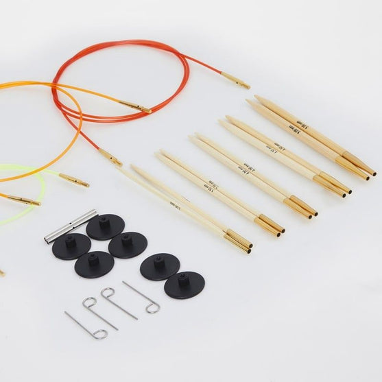 Bamboo Interchangeable Circular Needle Set  - Beginner - KnitPro
4
