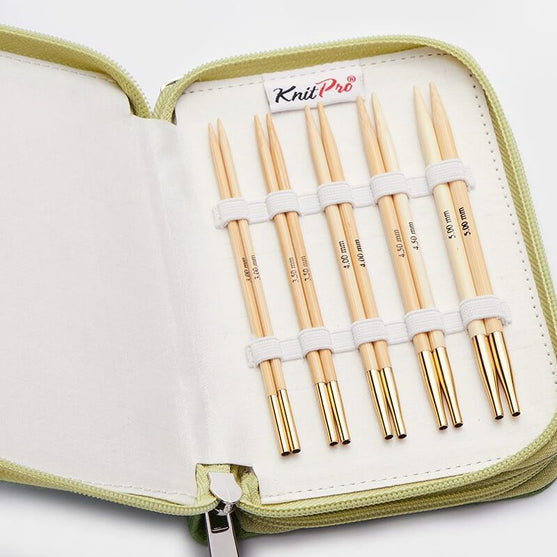 Set d'aiguilles circulaires interchangeables Bamboo Starter - KnitPro
2