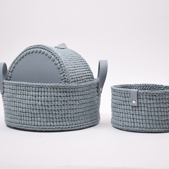 MyRoom – Corbeilles rondes avec fond en cuir
4