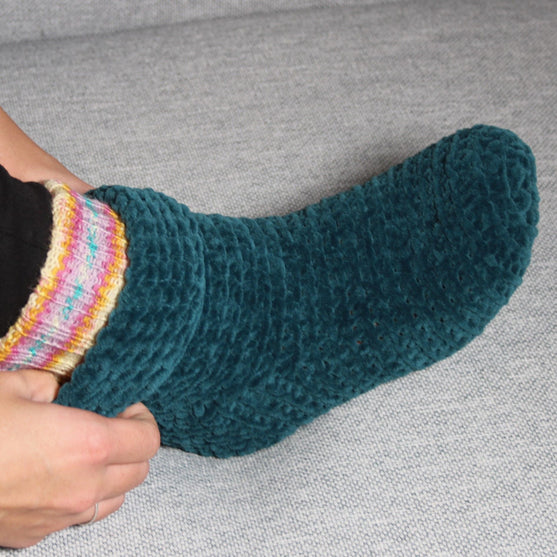 Canapé chaussettes - Chaussettes crochetées
6