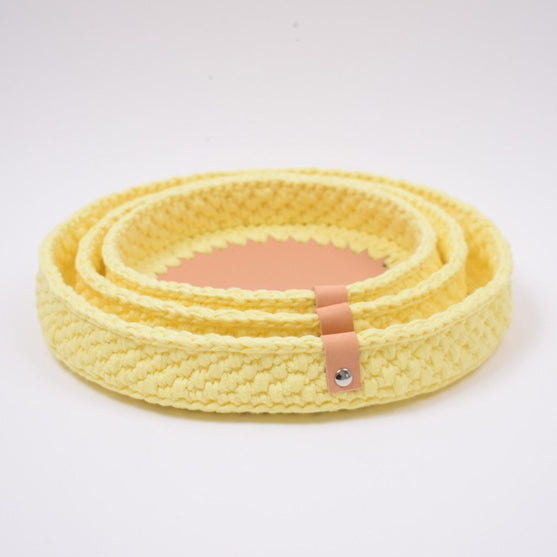Decoration Trays with round Leather Base - Easter
2
