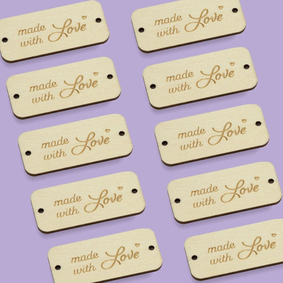Wooden labels - Made With Love - Hobbii
3