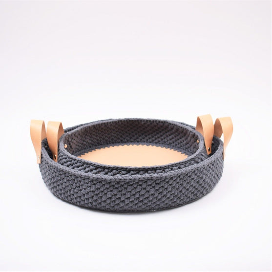 Projet Ribbon Panier avec base en cuir
3