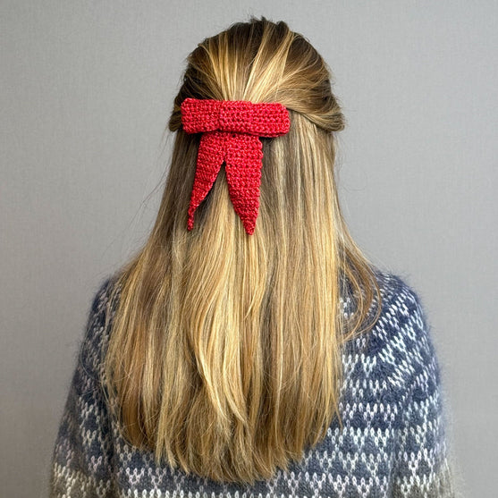 Nœud de papillon crocheté - Décoration de Noël
3