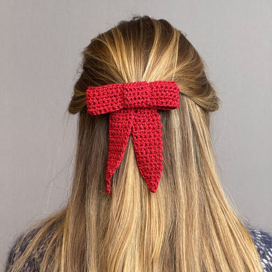 Nœud de papillon crocheté - Décoration de Noël
2