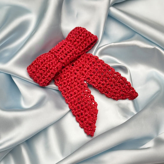 Nœud de papillon crocheté - Décoration de Noël
4