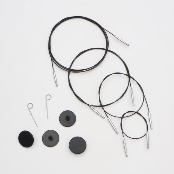 Swivel Thin & Flex Cable - Black - KnitPro
1
