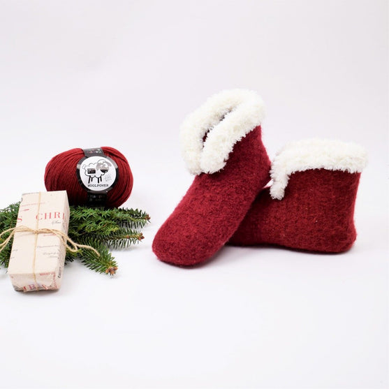 Felted Christmas Slippers - Crocheted
1
