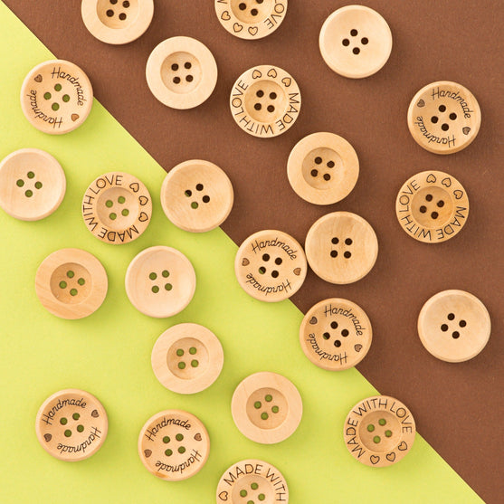 Boutons en bois - 21 mm - Hobbii
2
