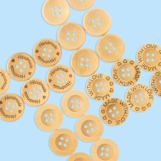 Boutons en bois - 21 mm - Hobbii
3