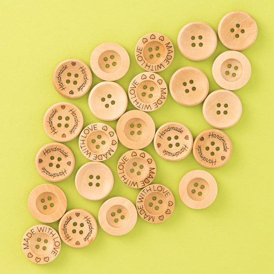 Boutons en bois - 21 mm - Hobbii
5