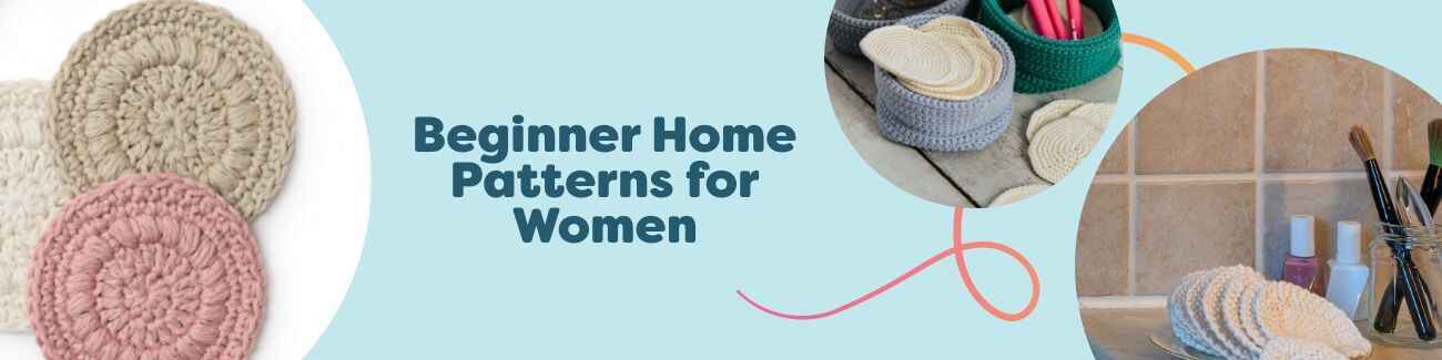 Beginner home crochet patterns for women: face scrubby, makeup pads, cotton pads, and scrubbing cloth by Hobbii