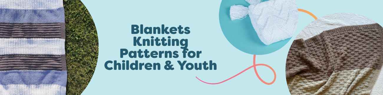 Collection image of Children & Youth blanket knitting patterns from Hobbii: baby blankets and a swaddle in soft, modern styles for easy to intermediate makers.