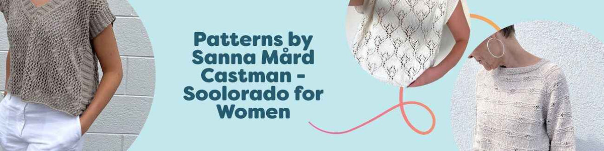 Soolorado women's crochet patterns by Sanna Mård Castman: tops, jumpers, and vests from Hobbii