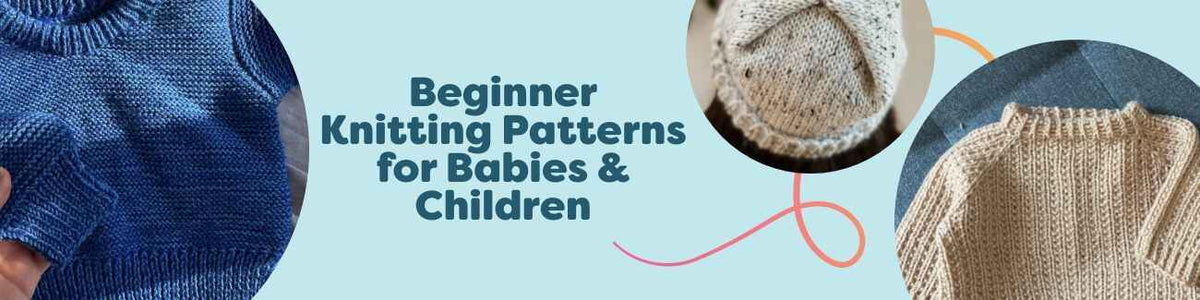 Hobbii collection of beginner knitting patterns for babies and children—easy sweaters, hats, and blankets in soft, kid-friendly yarns.
