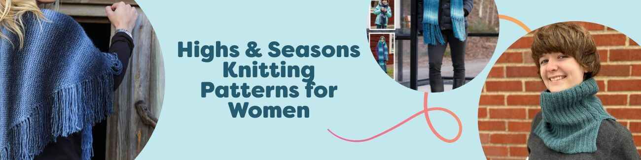 Free women’s knitting patterns from Hobbii: seasonal shawls, long scarves, cozy cowls, socks, and a balaclava.
