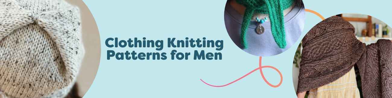 Men's clothing knitting patterns: hats, scarves, wraps and mittens by Hobbii.
